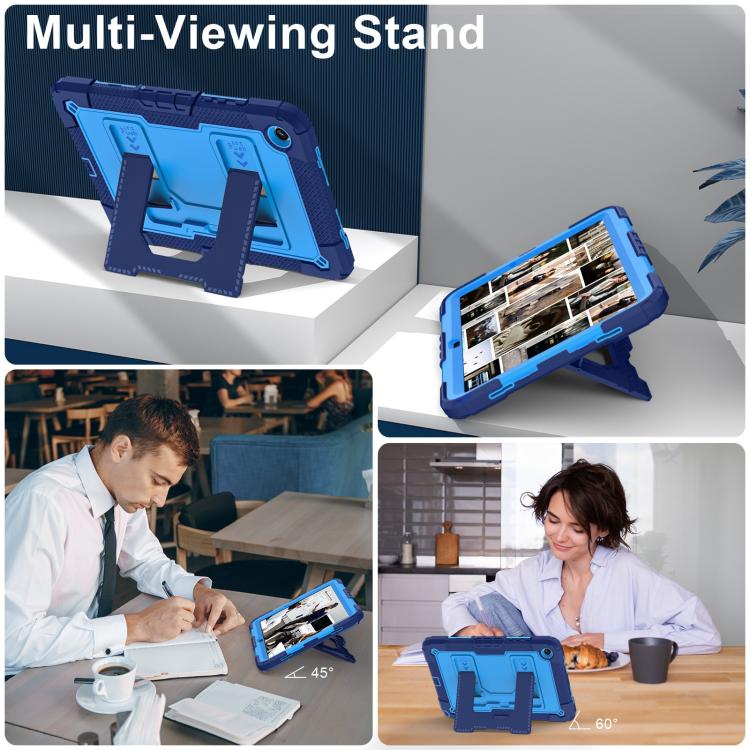 For Samsung Galaxy Tab A11+ Big Holder Silicone Hydric PC Tablet Case with Shoulder Strap