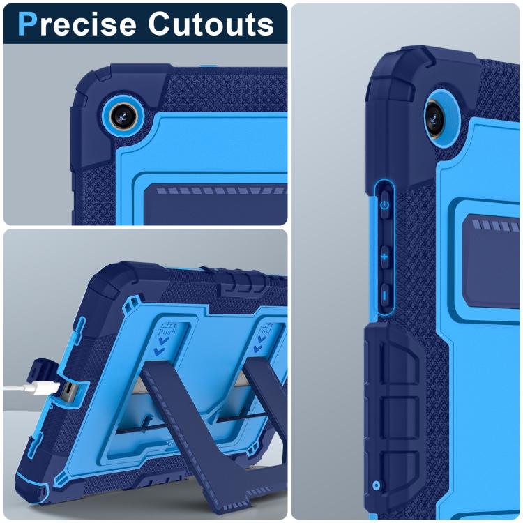 For Samsung Galaxy Tab A11+ Big Holder Silicone Hydric PC Tablet Case with Shoulder Strap