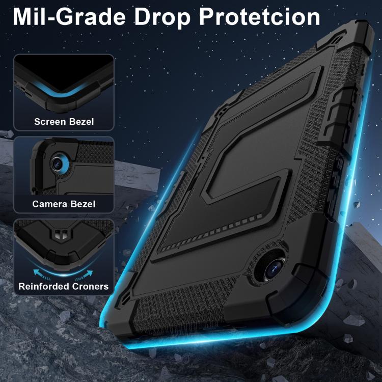 For Samsung Galaxy Tab A11+ Big Holder Silicone Hydric PC Tablet Case with Shoulder Strap