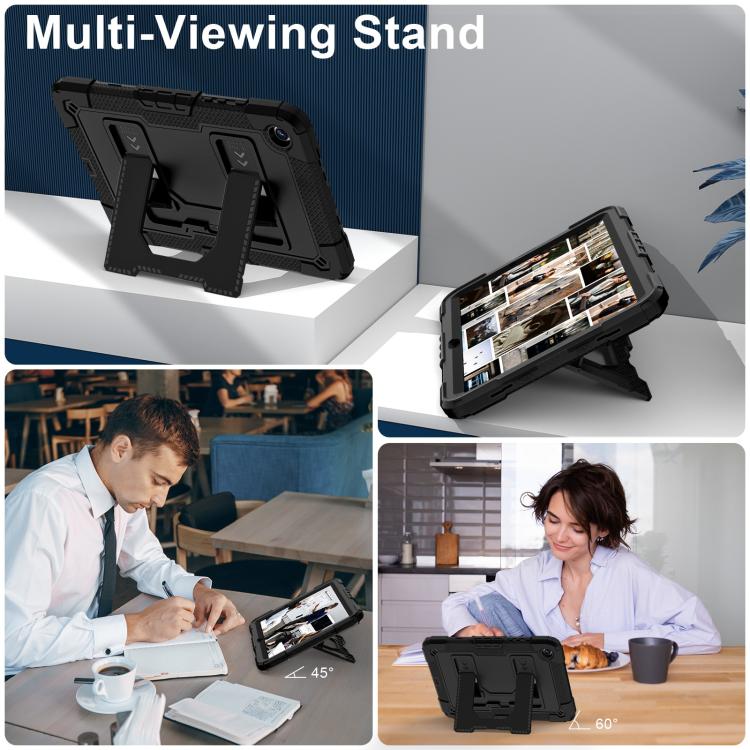 For Samsung Galaxy Tab A11+ Big Holder Silicone Hydric PC Tablet Case with Shoulder Strap