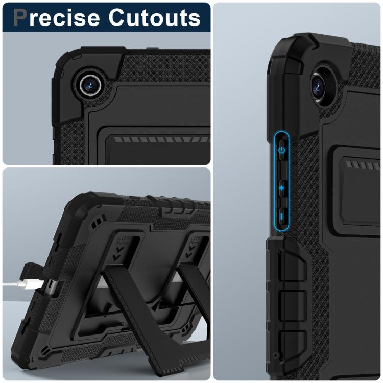 For Samsung Galaxy Tab A11+ Big Holder Silicone Hydric PC Tablet Case with Shoulder Strap