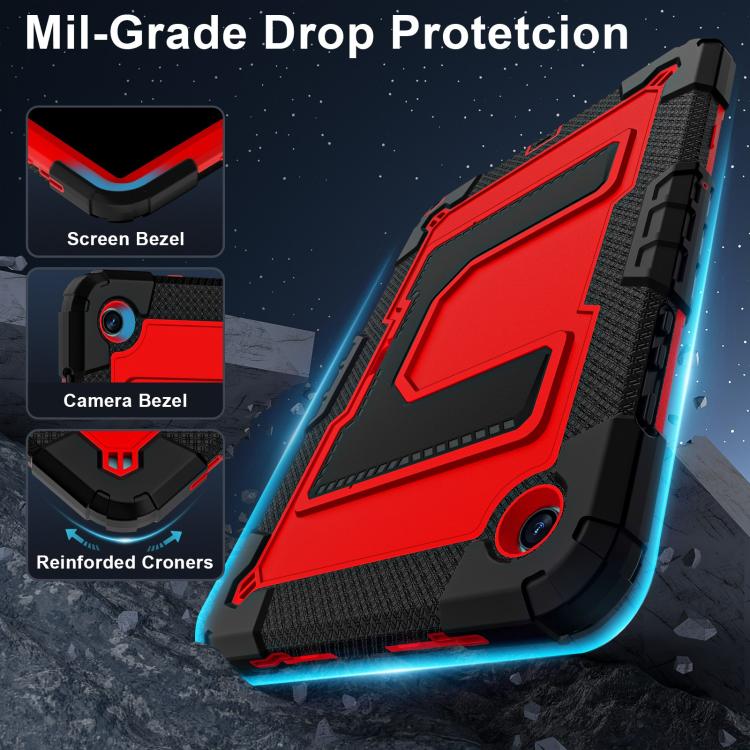 For Samsung Galaxy Tab A11+ Big Holder Silicone Hydric PC Tablet Case with Shoulder Strap