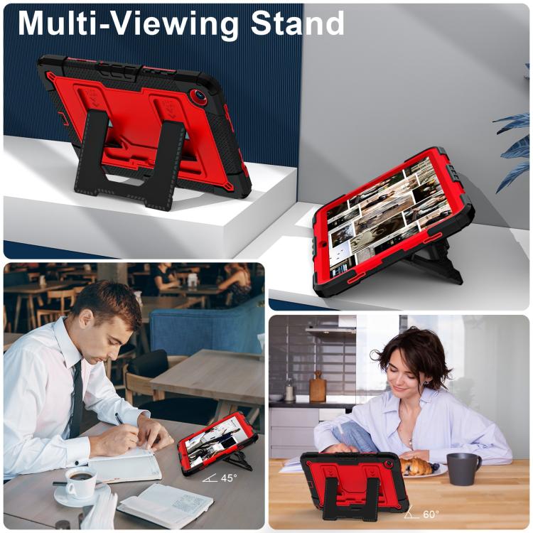 For Samsung Galaxy Tab A11+ Big Holder Silicone Hydric PC Tablet Case with Shoulder Strap