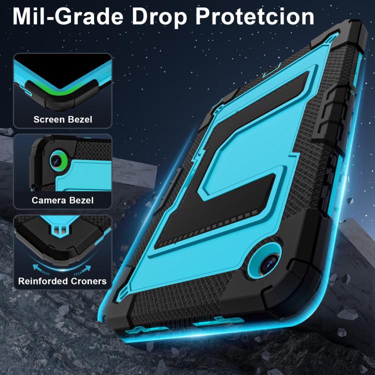 For Samsung Galaxy Tab A11+ Big Holder Silicone Hydric PC Tablet Case with Shoulder Strap