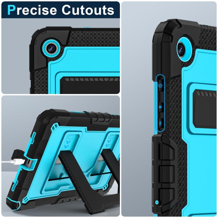 For Samsung Galaxy Tab A11+ Big Holder Silicone Hydric PC Tablet Case with Shoulder Strap