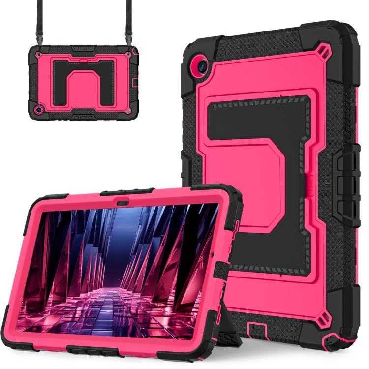 For Samsung Galaxy Tab A11+ Big Holder Silicone Hydric PC Tablet Case with Shoulder Strap
