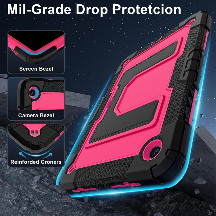 For Samsung Galaxy Tab A11+ Big Holder Silicone Hydric PC Tablet Case with Shoulder Strap