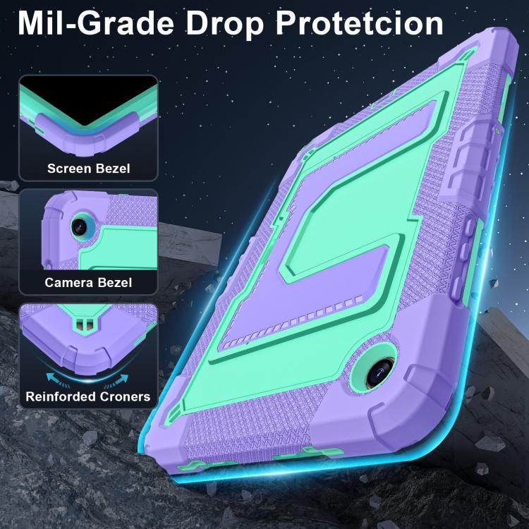 For Samsung Galaxy Tab A11+ Big Holder Silicone Hydric PC Tablet Case with Shoulder Strap