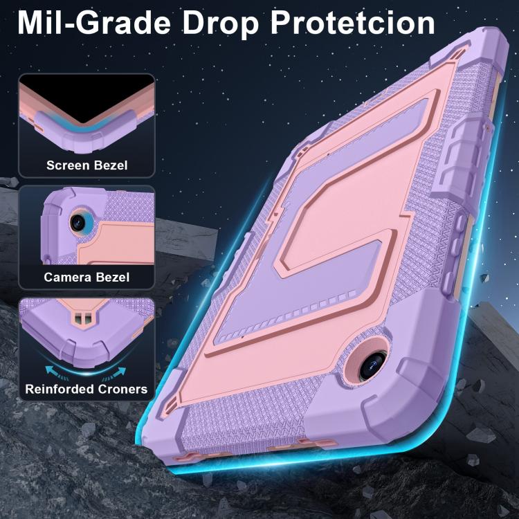For Samsung Galaxy Tab A11+ Big Holder Silicone Hydric PC Tablet Case with Shoulder Strap