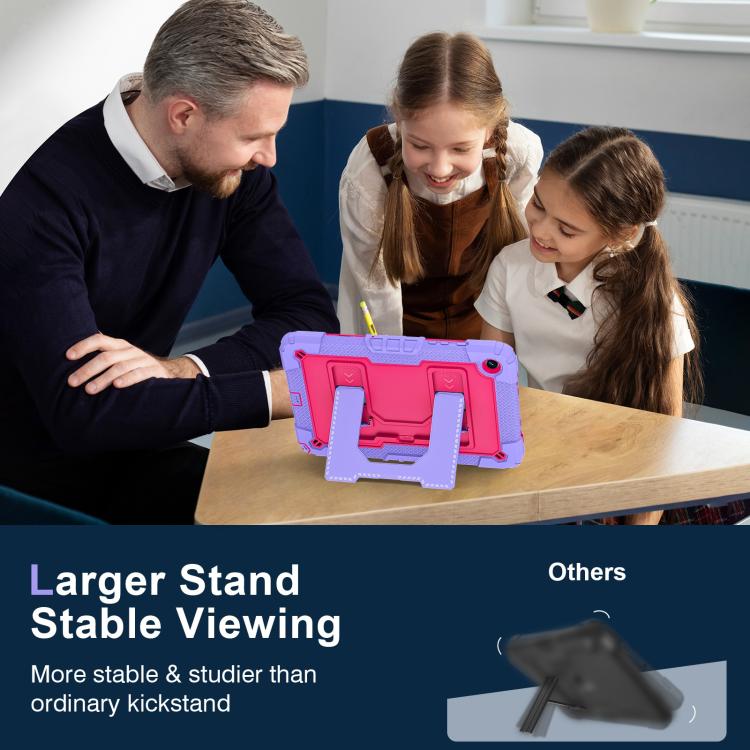 For Samsung Galaxy Tab A11+ Big Holder Silicone Hydric PC Tablet Case with Shoulder Strap
