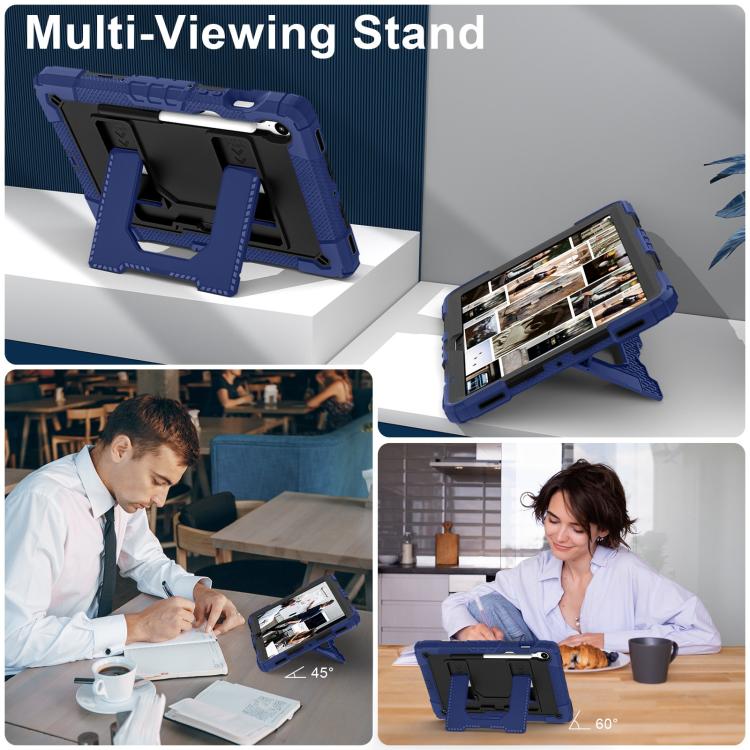 For Samsung Galaxy Tab S10 Lite / S10 FE Big Holder Silicone Hydric PC Tablet Case with Shoulder Strap