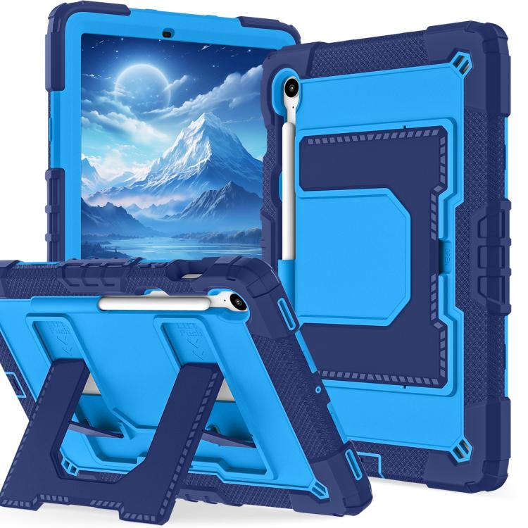 For Samsung Galaxy Tab S10 Lite / S10 FE Big Holder Silicone Hydric PC Tablet Case with Shoulder Strap