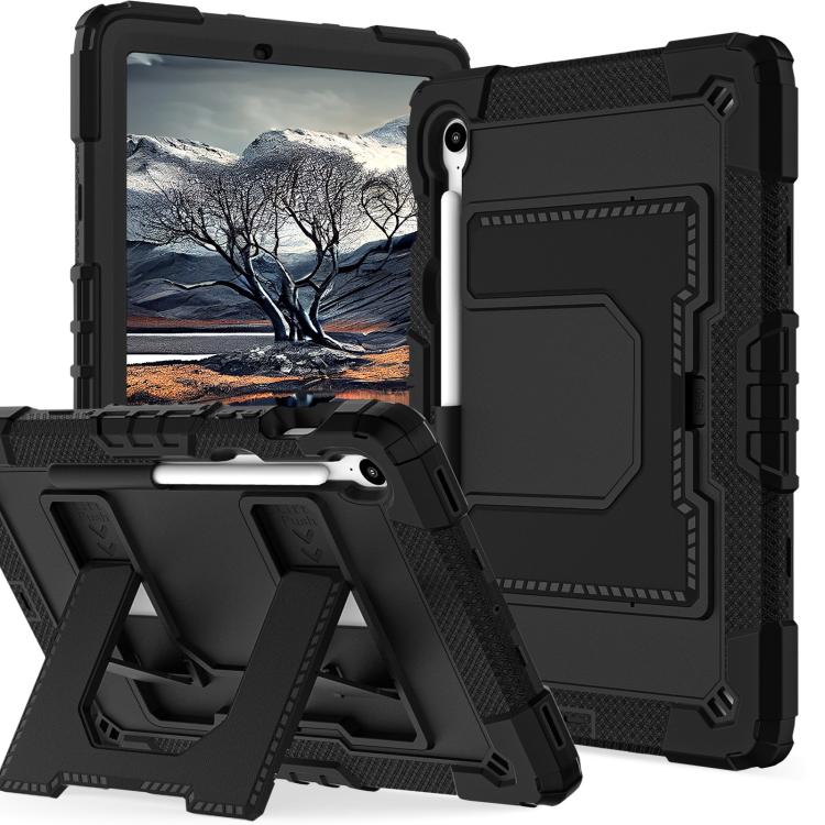 For Samsung Galaxy Tab S10 Lite / S10 FE Big Holder Silicone Hydric PC Tablet Case with Shoulder Strap