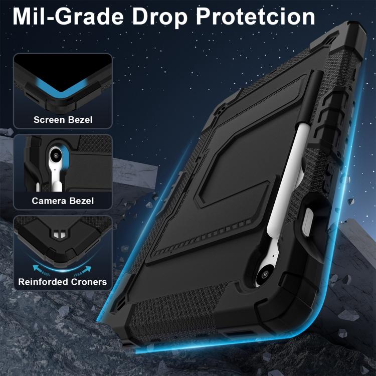 For Samsung Galaxy Tab S10 Lite / S10 FE Big Holder Silicone Hydric PC Tablet Case with Shoulder Strap