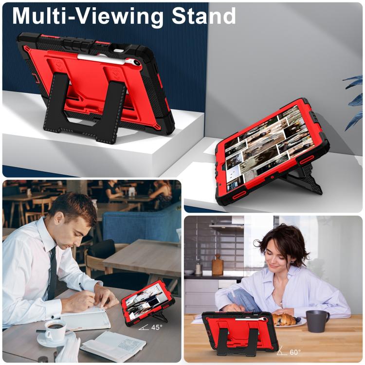For Samsung Galaxy Tab S10 Lite / S10 FE Big Holder Silicone Hydric PC Tablet Case with Shoulder Strap