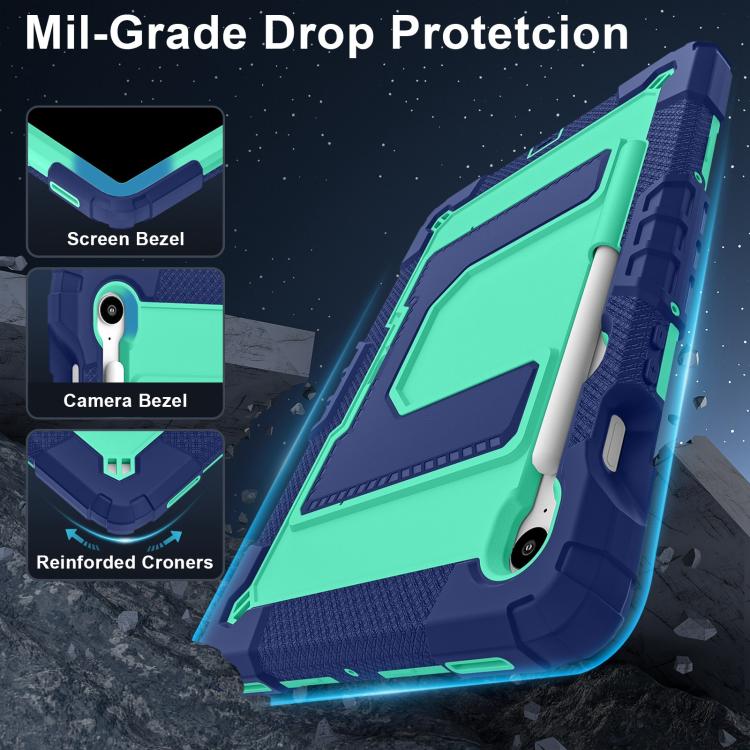 For Samsung Galaxy Tab S10 Lite / S10 FE Big Holder Silicone Hydric PC Tablet Case with Shoulder Strap