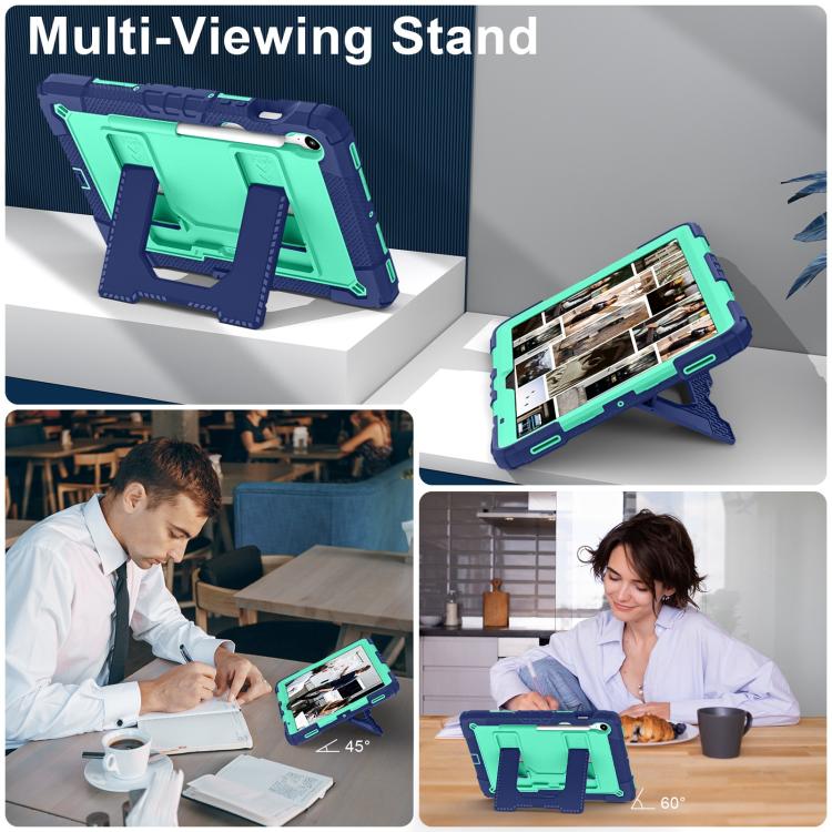 For Samsung Galaxy Tab S10 Lite / S10 FE Big Holder Silicone Hydric PC Tablet Case with Shoulder Strap