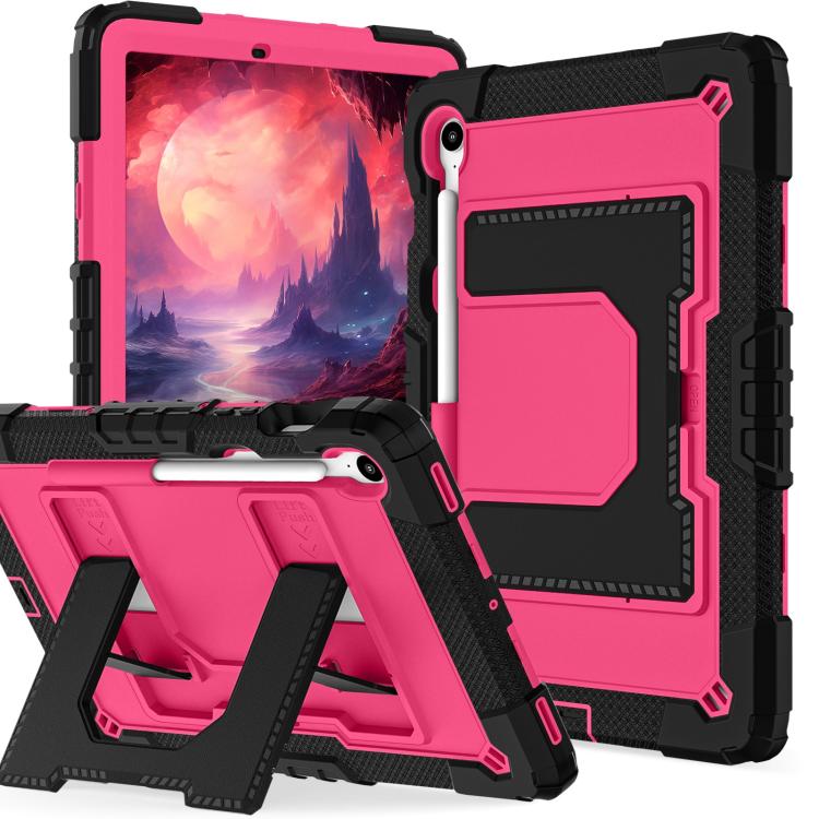 For Samsung Galaxy Tab S10 Lite / S10 FE Big Holder Silicone Hydric PC Tablet Case with Shoulder Strap