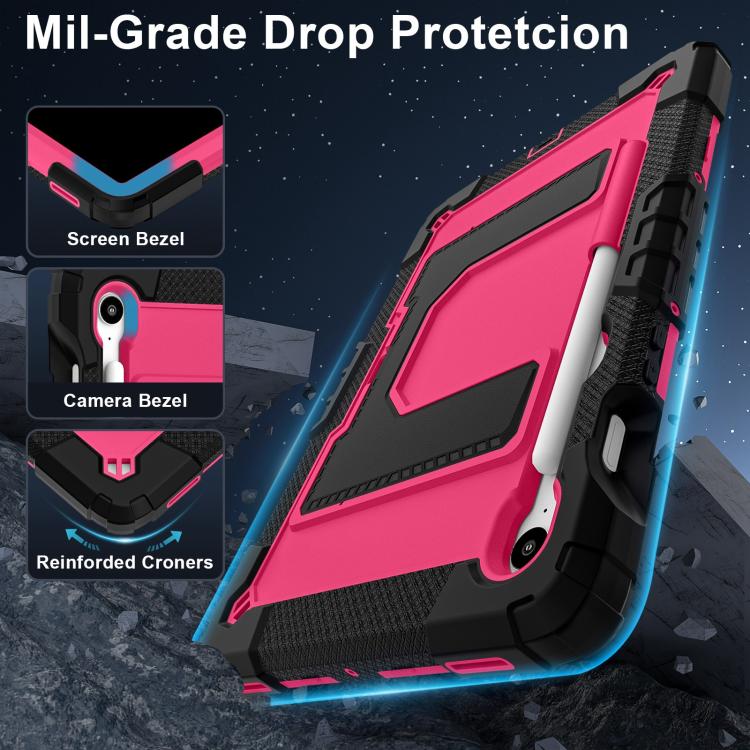 For Samsung Galaxy Tab S10 Lite / S10 FE Big Holder Silicone Hydric PC Tablet Case with Shoulder Strap