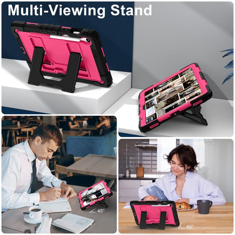 For Samsung Galaxy Tab S10 Lite / S10 FE Big Holder Silicone Hydric PC Tablet Case with Shoulder Strap