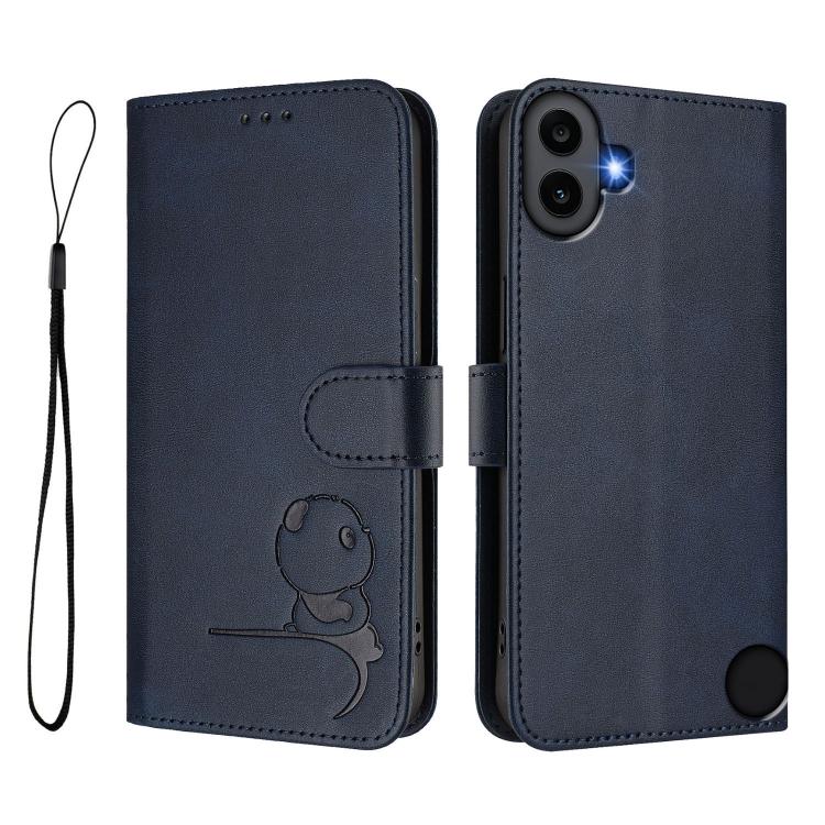 For Nothing CMF Phone 1 Litter Panda Embossing RFID Leather Phone Case with Lanyard