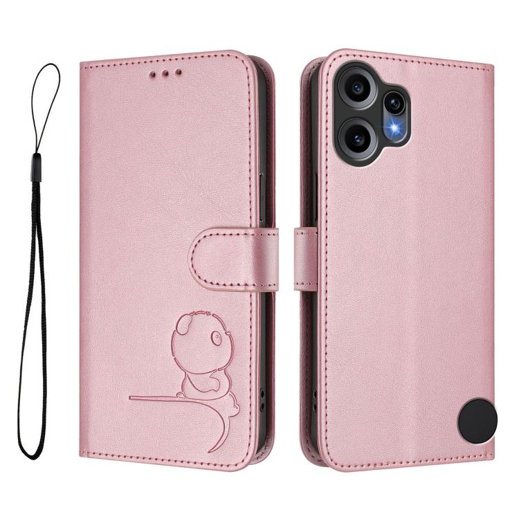 For Nothing CMF Phone 2 Pro Litter Panda Embossing RFID Leather Phone Case with Lanyard