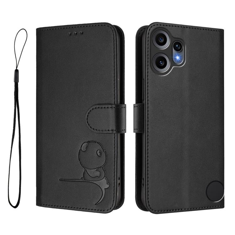 For Nothing CMF Phone 2 Pro Litter Panda Embossing RFID Leather Phone Case with Lanyard