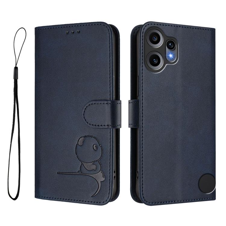 For Nothing CMF Phone 2 Pro Litter Panda Embossing RFID Leather Phone Case with Lanyard