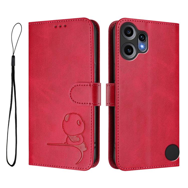 For Nothing CMF Phone 2 Pro Litter Panda Embossing RFID Leather Phone Case with Lanyard