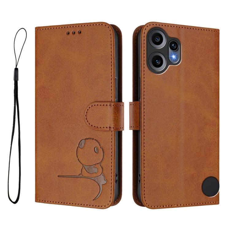 For Nothing CMF Phone 2 Pro Litter Panda Embossing RFID Leather Phone Case with Lanyard