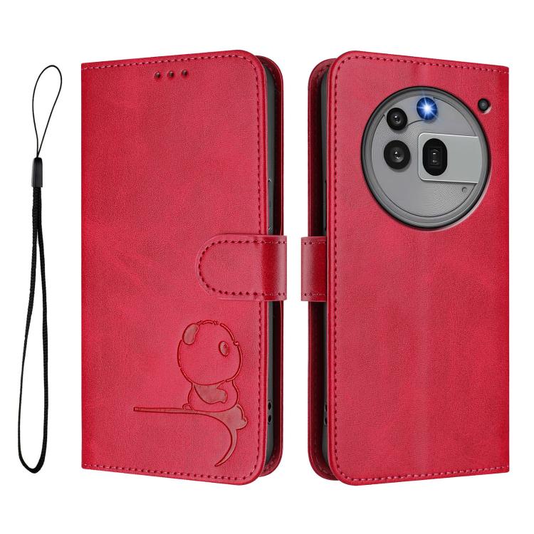 For Nothing Phone 3a Pro Litter Panda Embossing RFID Leather Phone Case with Lanyard