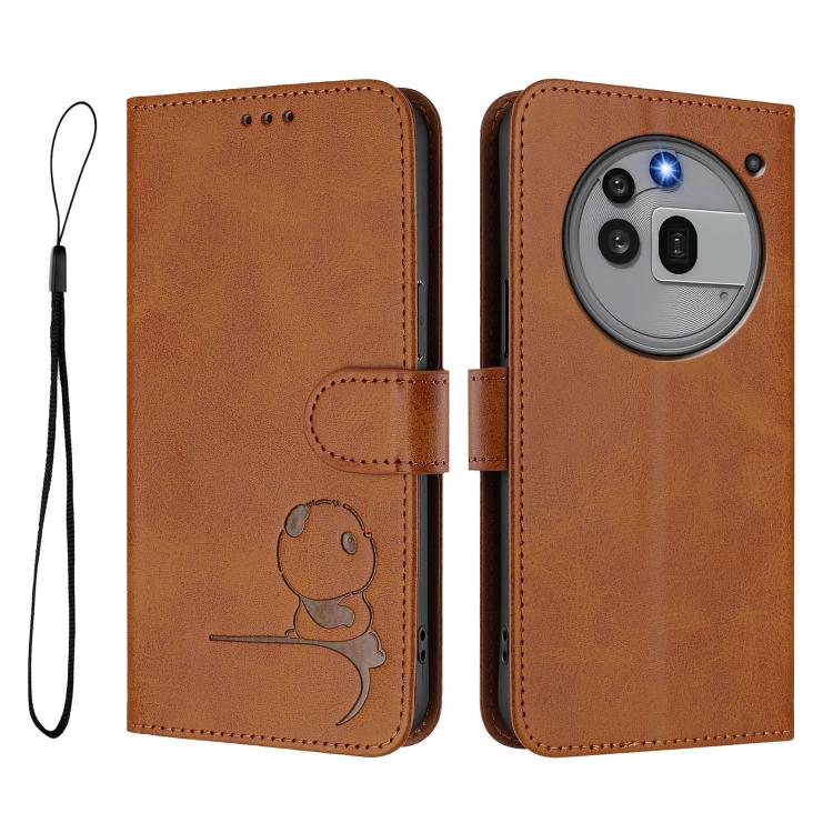 For Nothing Phone 3a Pro Litter Panda Embossing RFID Leather Phone Case with Lanyard