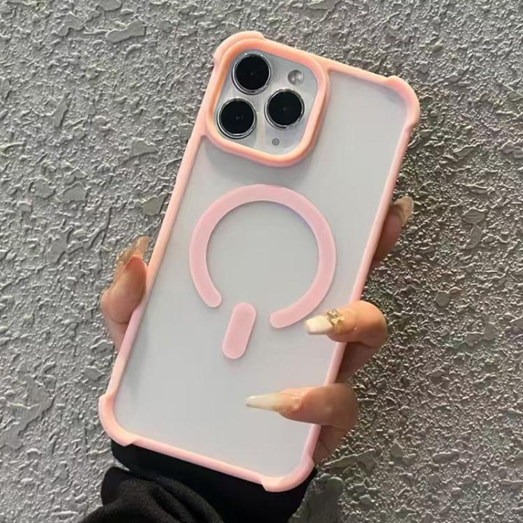 For iPhone 11 Pro Max Semi-transparent Skin Feel Frosted MagSafe Phone Case