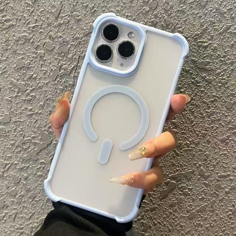 For iPhone 11 Pro Max Semi-transparent Skin Feel Frosted MagSafe Phone Case