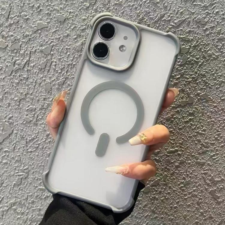 For iPhone 12 Semi-transparent Skin Feel Frosted MagSafe Phone Case
