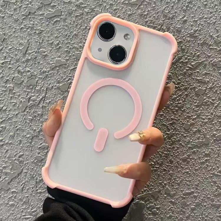 For iPhone 13 Semi-transparent Skin Feel Frosted MagSafe Phone Case