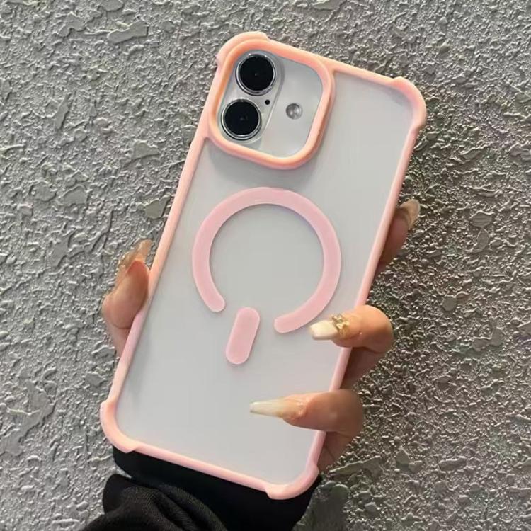 For iPhone 16 Semi-transparent Skin Feel Frosted MagSafe Phone Case