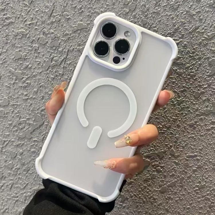 For iPhone 16 Pro Max Semi-transparent Skin Feel Frosted MagSafe Phone Case