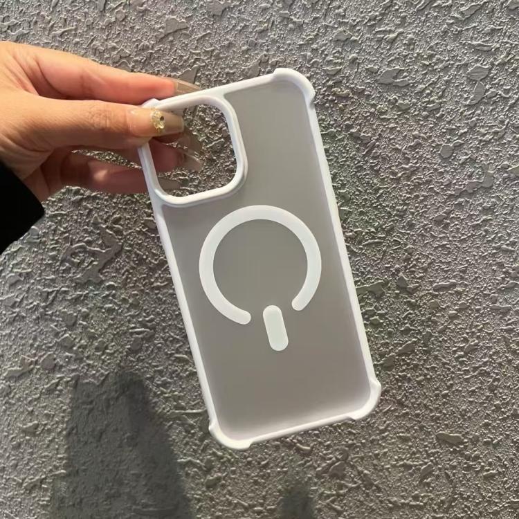 For iPhone 15 Plus Semi-transparent Skin Feel Frosted MagSafe Phone Case