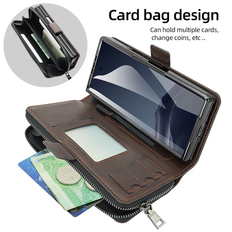 For Samsung Galaxy Fold5 VIETAO Magnetic Buckle RFID Wallet Leather Phone Case
