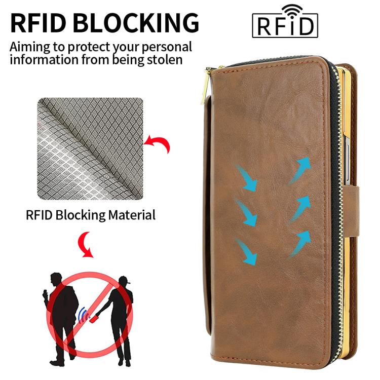 For Samsung Galaxy Fold5 VIETAO Magnetic Buckle RFID Wallet Leather Phone Case