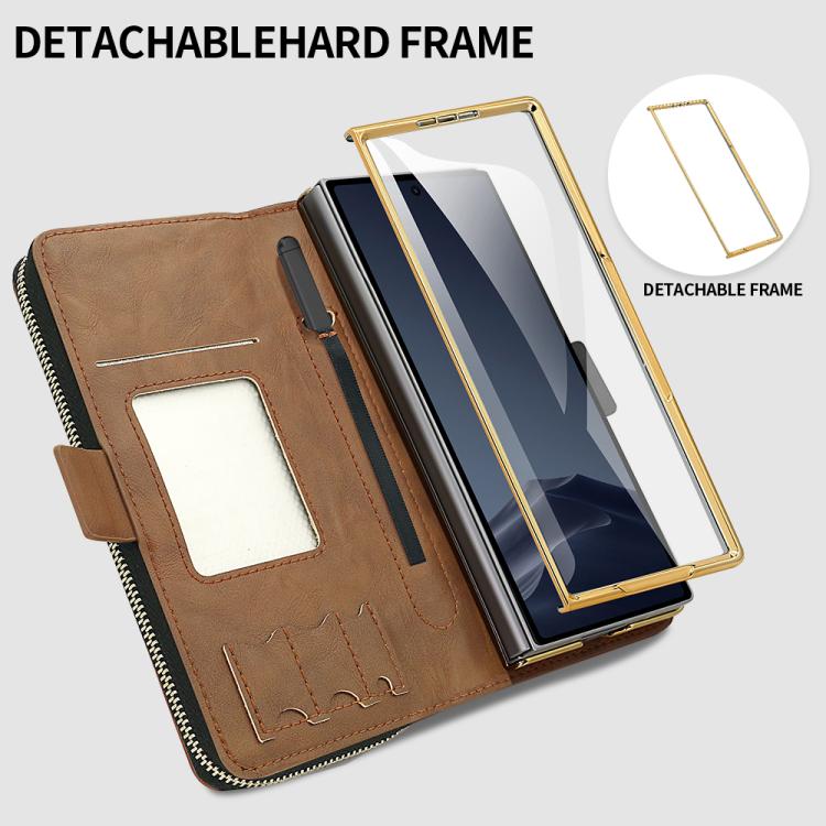 For Samsung Galaxy Fold5 VIETAO Magnetic Buckle RFID Wallet Leather Phone Case