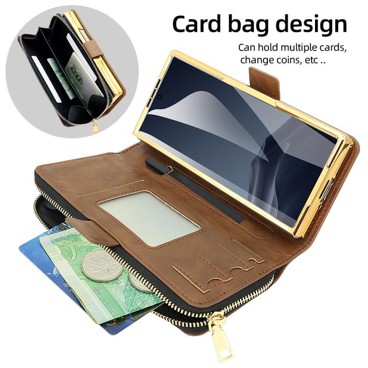 For Samsung Galaxy Fold5 VIETAO Magnetic Buckle RFID Wallet Leather Phone Case