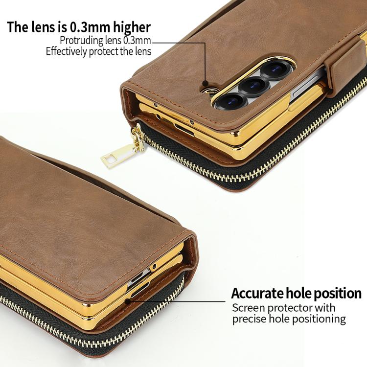 For Samsung Galaxy Fold5 VIETAO Magnetic Buckle RFID Wallet Leather Phone Case