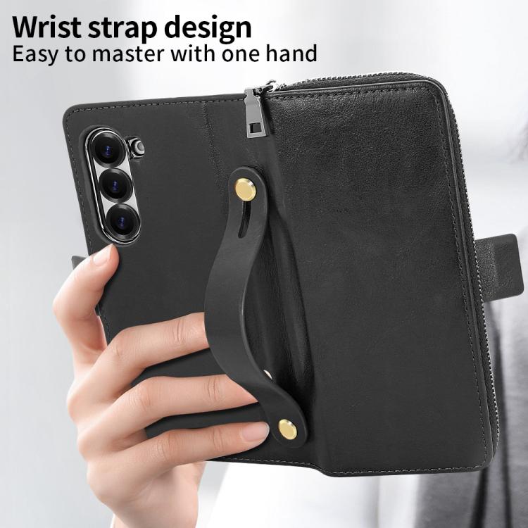 For Samsung Galaxy Fold5 VIETAO Magnetic Buckle RFID Wallet Leather Phone Case