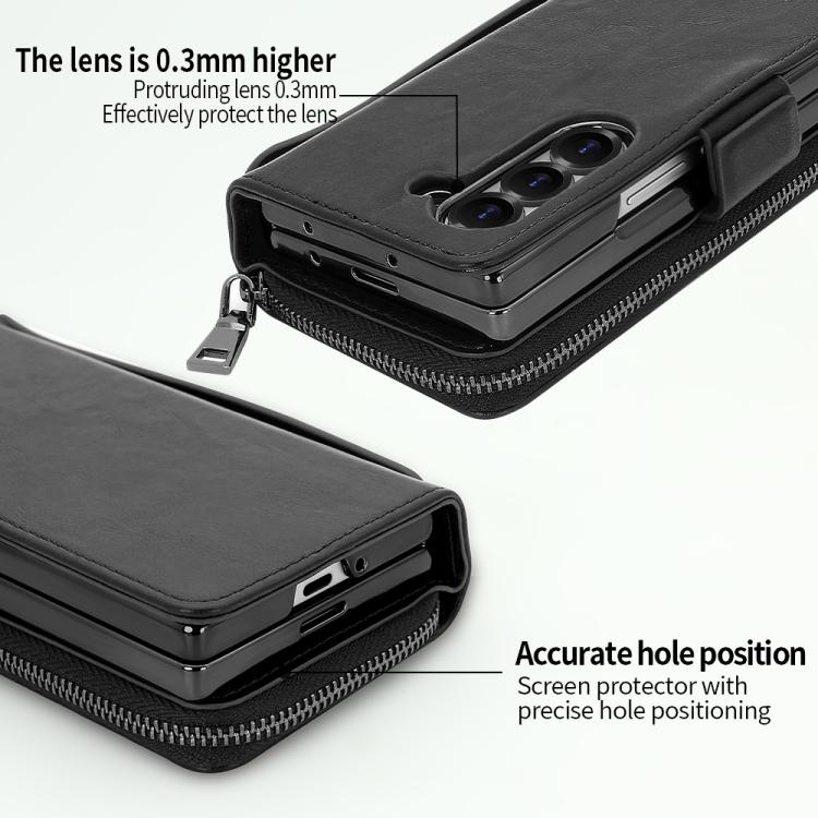 For Samsung Galaxy Fold5 VIETAO Magnetic Buckle RFID Wallet Leather Phone Case