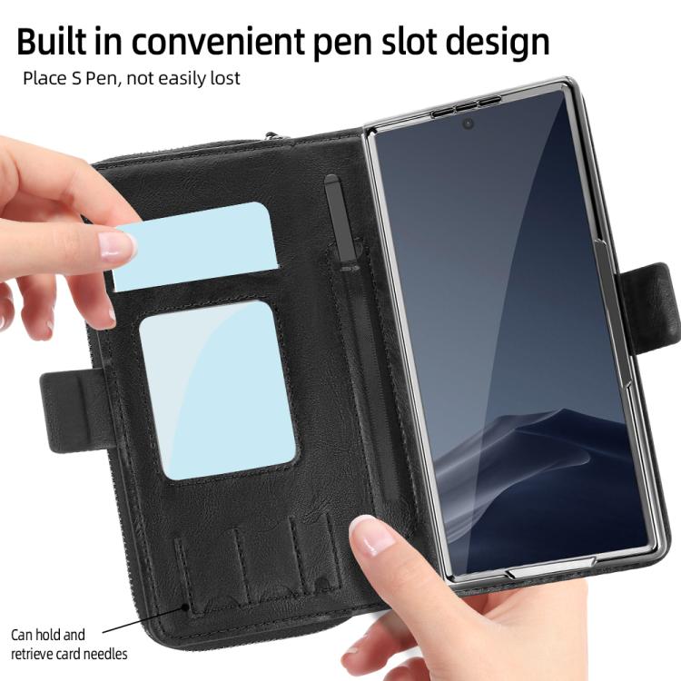 For Samsung Galaxy Fold5 VIETAO Magnetic Buckle RFID Wallet Leather Phone Case