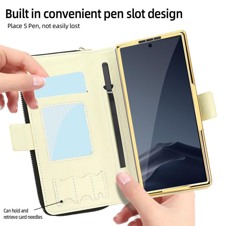 For Samsung Galaxy Fold5 VIETAO Magnetic Buckle RFID Wallet Leather Phone Case