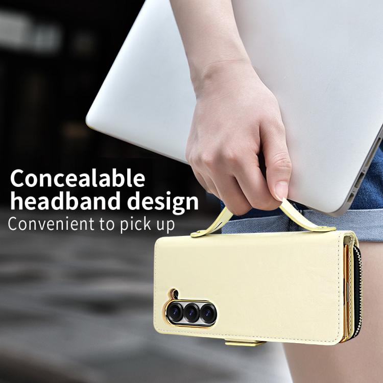 For Samsung Galaxy Fold5 VIETAO Magnetic Buckle RFID Wallet Leather Phone Case