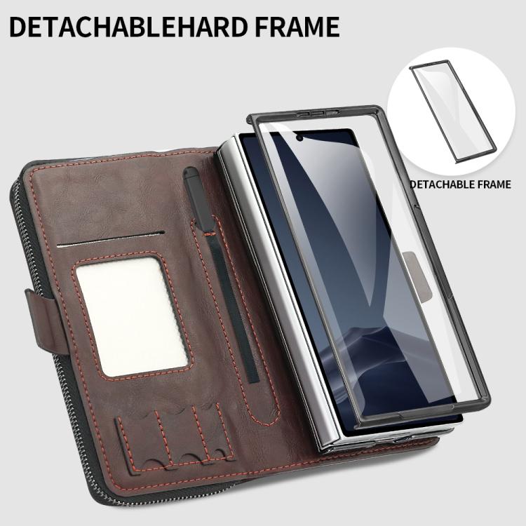 For Samsung Galaxy Fold6 VIETAO Magnetic Buckle RFID Wallet Leather Phone Case